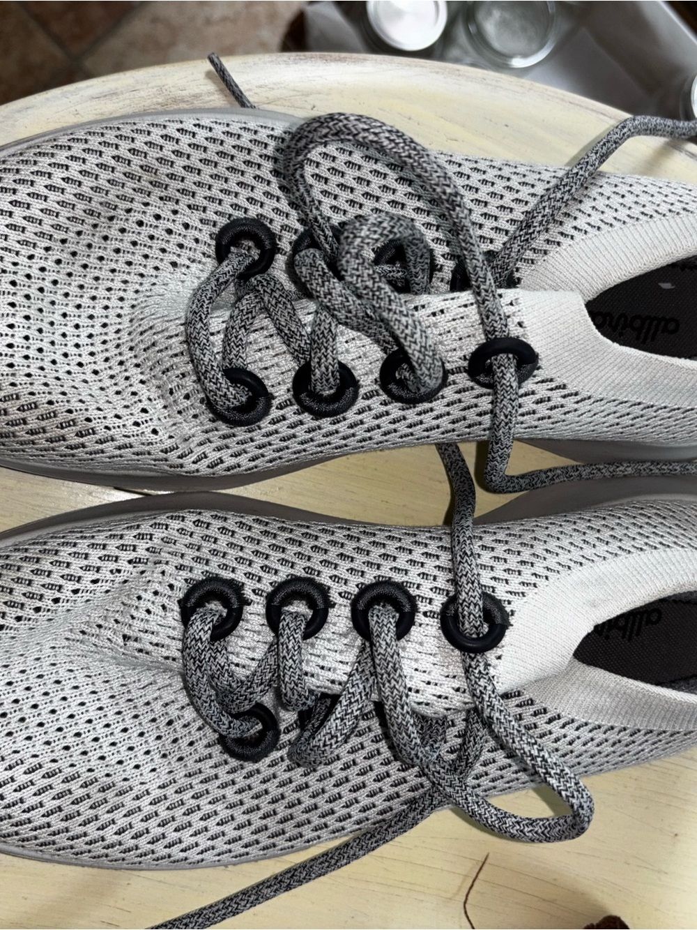 allbirds Gray and Black Knit Athletic Shoes